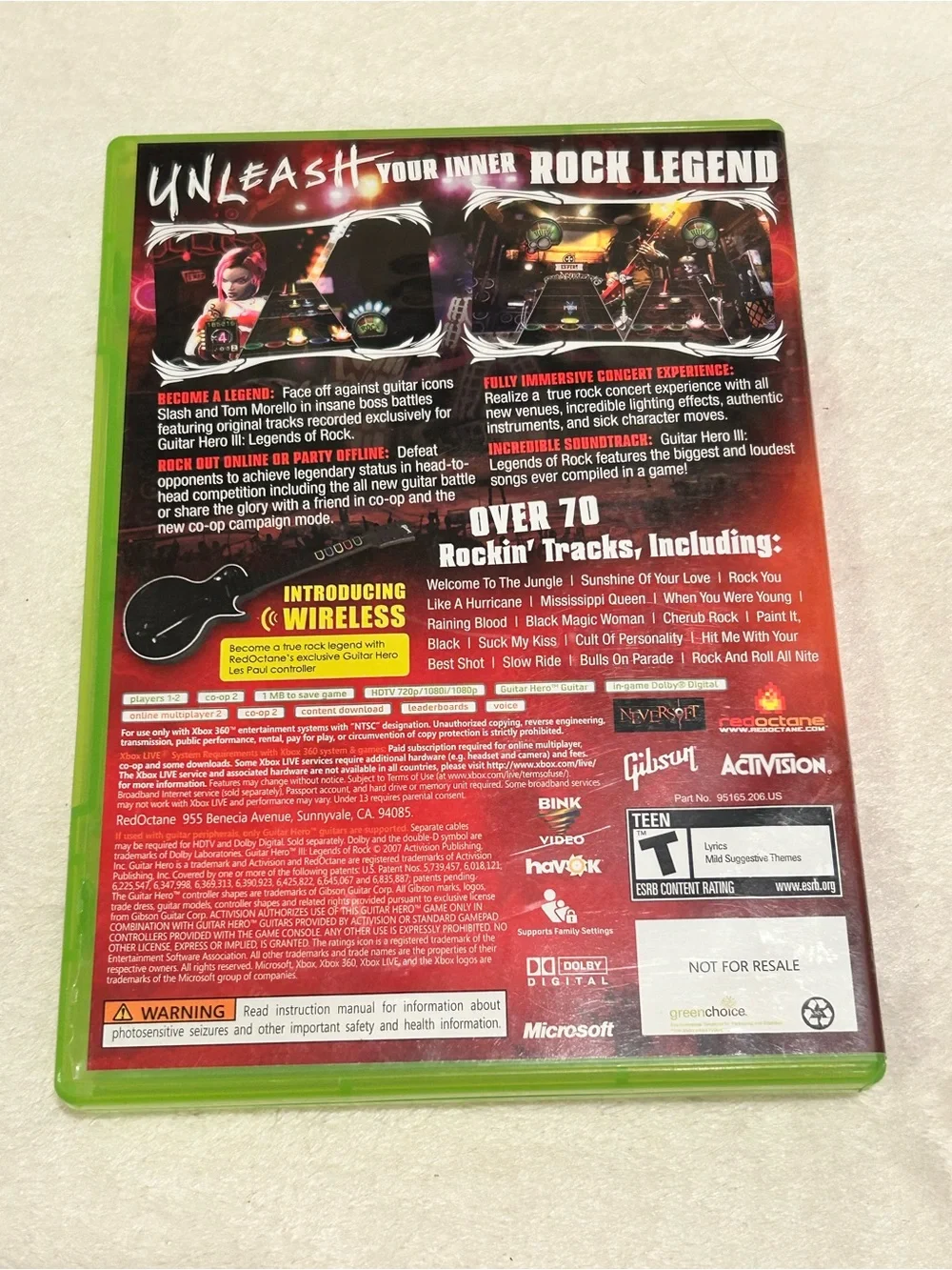 Microsoft Xbox 360 Guitar Hero III: Legends of Rock